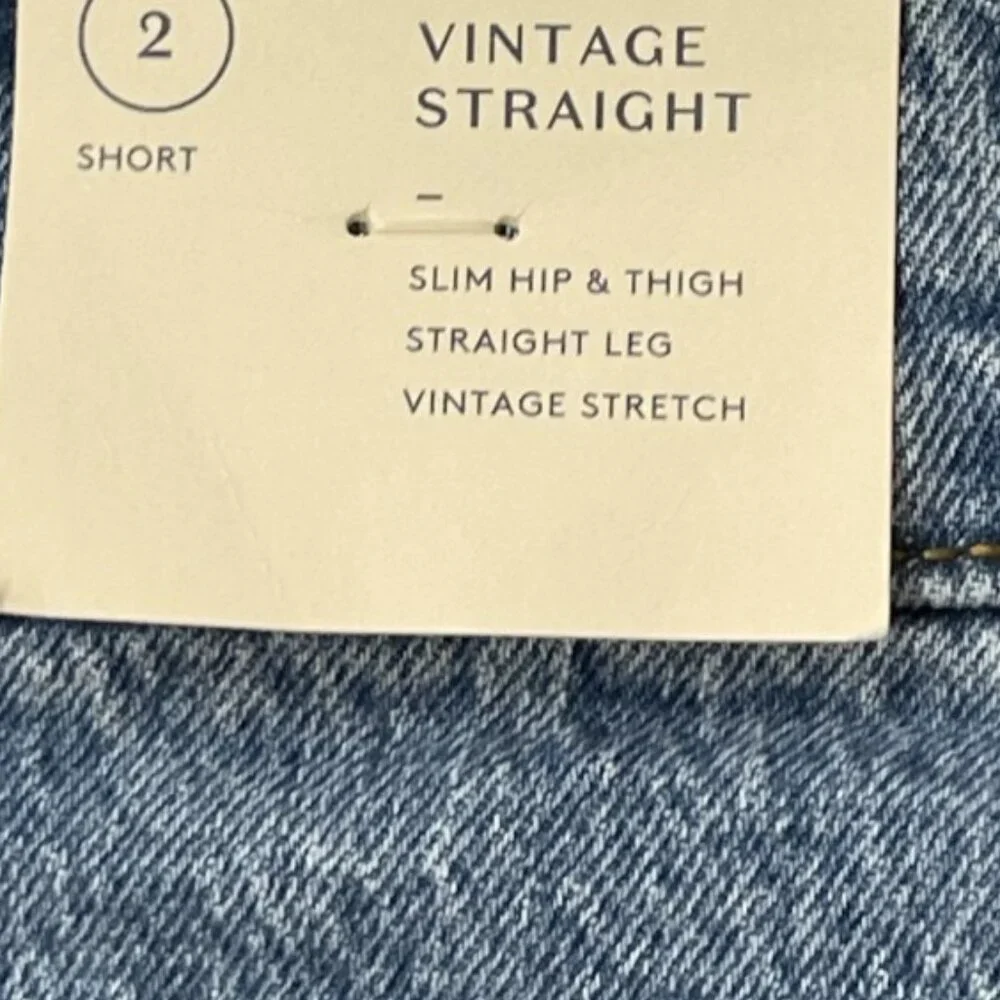 Universal Thread Women's Jeans Vintage Straight Blue Size 2S Pants Denim NWT - Picture 9 of 12